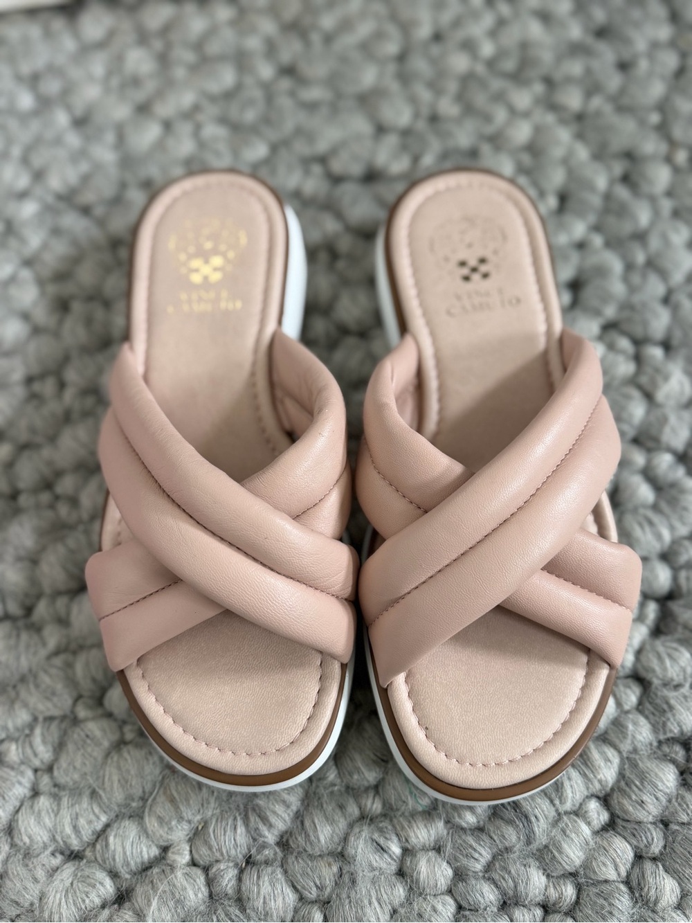 Vince Camuto Padded Leather Slide Sandal